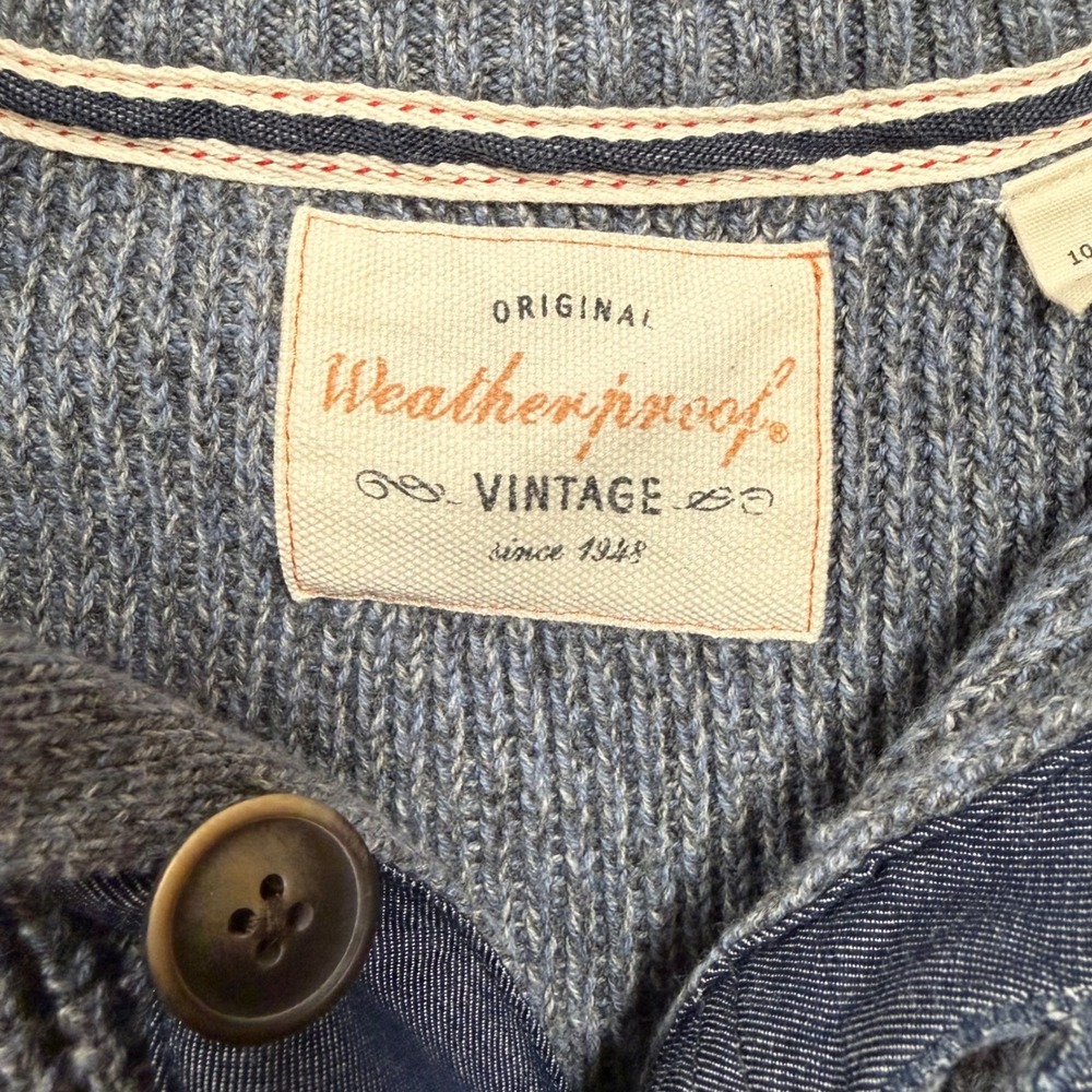 Weatherproof Waffle Knit 3 Button Pullover Henley… - image 3